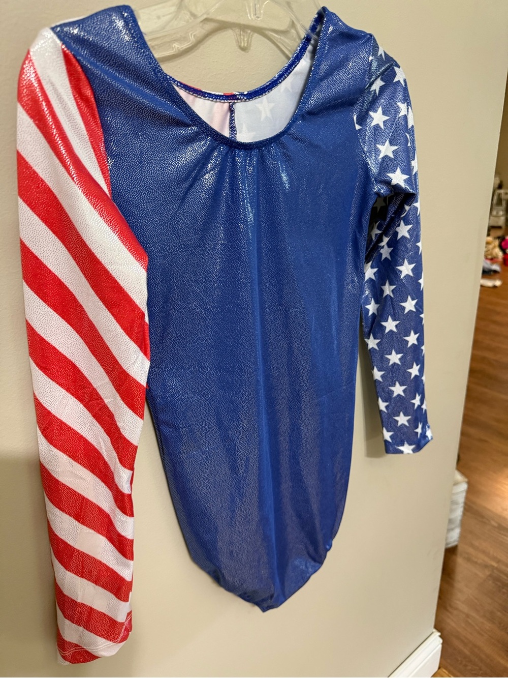Sparkle Stars Gymnastics Leotard in Red, White & Blue Size 14A - Picture 7 of 7